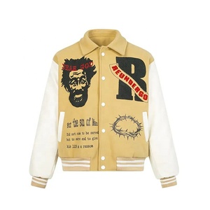 Oem Fleece Varsity Jacket Varsity Chaquetas Con Mangas De Cuero Chaquetas Fabricante En Pakistán - Product Image 1