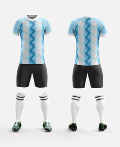 Maillots et shorts de football pour adultes avec chaussettes, design personnalisé, sublimation, kit de football 100% polyester, séchage rapide, respirant - Product Image 1