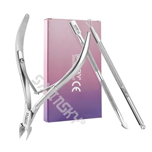 Kit de herramientas de Podología Juego de 5 piezas con flecha cóncava y pinzas para uñas de los pies de llama, Lima negra y sonda Instrumentos forjados alemanes - Product Image 3