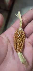 Perles de verre dorées pour la fabrication de bijoux, perles rondes texturées décoratives, boîte de perles artisanales en conifère - Product Image 4