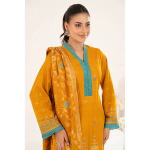 Traje Salwar Kameez Jacquard de 3 Piezas Sin Coser, Estilo Pakistaní, Rayón y Georgette CLP-52178B - Product Image 3