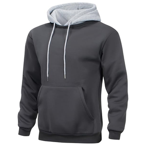 เสื้อฮู้ดสวมหัวโพลีเอสเตอร์100% สำหรับผู้ชายเสื้อกันหนาวขนแกะแขนยาวพิมพ์ลายดิจิตอลมีกระเป๋าบล็อคเพื่อความสบาย - Product Image 2