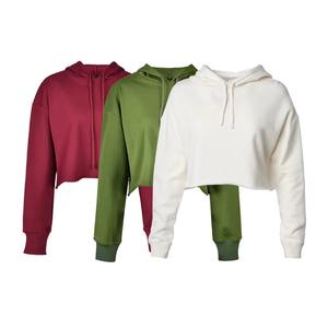 เสื้อฮู้ดครอปผู้หญิงคุณภาพพรีเมียม ผ้าเฟรนช์เทอร์รี่คุณภาพดีที่สุด บริการ OEM เสื้อฮู้ดผู้หญิงทันสมัย เสื้อฮู้ดประดับเพชร - Product Image 1