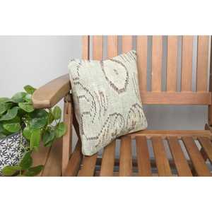 Luxe 18x18 Beige Kilim Patchwork Laine Oreiller 12x12 Pouces Rustique Imprimé Floral Coussin pour Literie Plancher Portable Tissé - Product Image 2