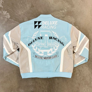 OEM personalizado hombres Letterman Varsity chaqueta de cuero genuino con Chenille bordado toalla bordado técnicas - Product Image 3