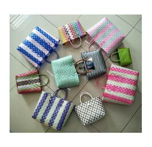 Sac en plastique grande capacité sacs à provisions tissage à la main Pp fourre-tout sac en plastique pour femmes 99GD hehe - Product Image 3