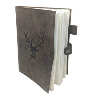 กระเป๋าหนังแท้สไตล์ลำลองขนาด A5พิมพ์ลายการ์ตูนกระเป๋าวารสารแบบเปิดออกแบบพกพาสำหรับสร้างสรรค์ - Product Image 4