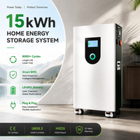 Système de stockage d'énergie domestique certifié CE, 8000 cycles, alimentation de secours résidentielle, batterie au lithium sur pied de 15 kWh