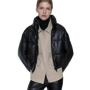 Fabricant OEM Vêtements d'extérieur d'hiver pour femmes Blouson matelassé personnalisé Blousons matelassés imperméables personnalisés pour femmes Brillants AFS-PJ-012 - Product Image 2