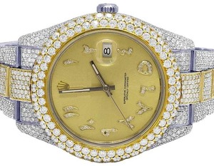 Montre-bracelet de luxe pour homme en acier, style Hip Hop, avec quartz doré, mouvement automatique, et diamants Moissanite VVS1, bijou de mode - Product Image 1