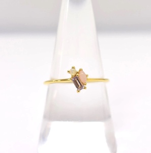 ราคาที่ดีที่สุดสำหรับ S925 14K ชุบทองแหวนอเมทิสต์สีชมพูโอปอลธรรมชาติขนาดเล็กทับทิมปรับแต่งได้แบบคลาสสิกสำหรับการสั่งซื้อจากโรงงาน - Product Image 1