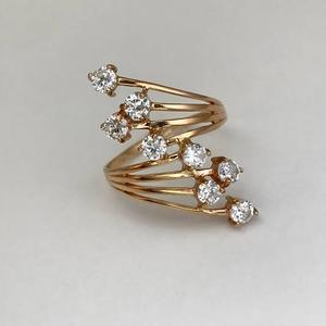 แหวนสแตนเลสชุบทองคำ 24K ประดับเพชรทรงรีสำหรับผู้หญิงมุสลิม งานแฮนด์เมด ดีไซน์หรูหรา ระยิบระยับ เหมาะสำหรับงานเฉลิมฉลอง ขายส่งแฟชั่น - Product Image 2