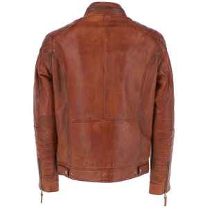 Premium Custom Cowhide Genuine 100% Leather Windproof Cotton Nylon <b>Jacket</b> Zipper Closure <b>Men</b> Leather <b>Jacket</b> - Product Image 3