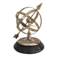 Globe décoratif du monde de concepteur d'art rustique vintage pour la maison et le bureau avec support de base en laiton fini antique attrayant