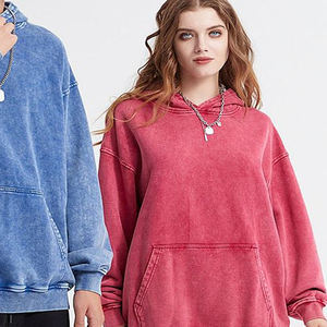 Sweat-shirt à capuche surdimensionné pour hommes et femmes, pulls à capuche délavés, vêtements d'automne, sweats à capuche unisexes - Product Image 1