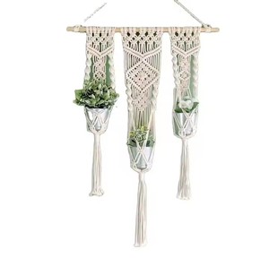 Cintre de plantes d'intérieur et d'extérieur en macramé tissé à la main de luxe Meilleur prix du fournisseur indien pour Diwali Decor Home Decor - Product Image 1