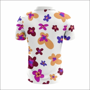 Camisetas de golf para hombre vintage con estampado floral transpirable más vendidas, Polo de uniforme deportivo de secado rápido de alta calidad - Product Image 3
