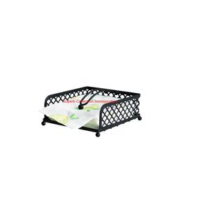 Servilletero plano de Metal negro con mesa de cocina y comedor, dispensador de pañuelos moderno decorativo para encimera de restaurante - Product Image 1