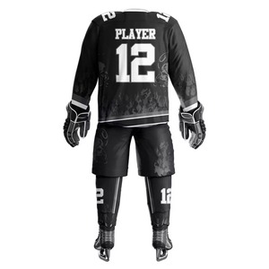 Personnalisé 100% Polyester Maille Tissu Uniformes De Hockey Sur Glace Ensembles De Vêtements De Sport pour Adultes Plus La Taille En Gros Vêtements De Hockey Sur Glace - Product Image 1
