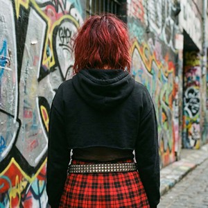 Vintage Gothic Harajuku Aesthetic E-<b>girl</b> Winter Oversized Crop <b>Hoodie</b> Punk Rock Band <b>Sweatshirt</b> Streetwear Breathable - Product Image 2