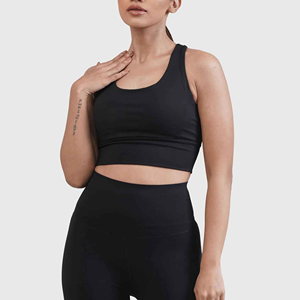 Soutien-gorge de sport TikTok tendance, sexy, à col haut, personnalisé, pour filles, vêtements de sport, haut de soutien-gorge, 2024, sublimation personnalisée, logo uni pour femmes - Product Image 1