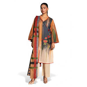 ชุดลำลองผ้าลอนปักลายพิมพ์ 3 ชิ้น สไตล์ฤดูร้อน SD-52228 - Product Image 3