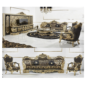 Juego de Sofás de Estilo Persa para Sala de Estar, Muebles Duraderos de Madera de Teca con Tamaño y Color Personalizables, DST EXPORTS - Product Image 1