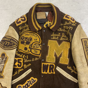 Chaqueta universitaria de cuero de lana para hombre de alta calidad: elegante, duradera y perfecta para ropa informal y estilo Atlético - Product Image 2