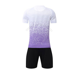 ชุดฟุตบอลระบายอากาศได้ดีชุดฟุตบอลเสื้อสีม่วงและสีขาว - Product Image 3