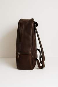Sac à dos minimaliste en cuir véritable pour hommes et femmes, profil fin, sac à dos quotidien et de voyage - Product Image 2