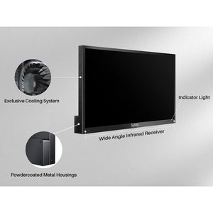 ทีวีสมาร์ท LED สำหรับภายนอกอาคารขนาด 75 นิ้ว กันน้ำ ความละเอียด 4K Ultra HD พร้อม WiFi และอัตราการรีเฟรช 120Hz สำหรับพื้นที่ที่มีแสงแดดบางส่วน - Product Image 6