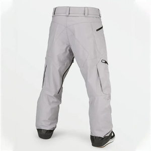 Pantalon de ski unisexe coupe-vent respirant thermique isolant à boutons en nylon/coton écologique pour sports de montagne et activités de plein air - Product Image 2