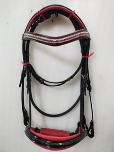 Brida Completa para Caballo Joya, de Cuero Trenzado, Color Negro - Product Image 4