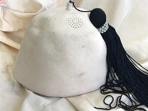 Sombrero Fez Vintage de Fieltro Blanco con Borla Larga Negra, Sombrero Masónico de Alta Calidad, Personalizado, Más Vendido - Product Image 2