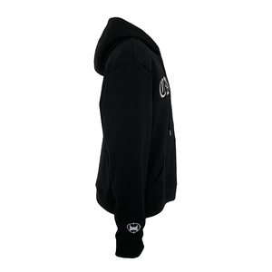 Sweat-shirt à capuche en coton vierge de haute qualité avec logo brodé personnalisé, streetwear, sweat-shirt à capuche décontracté pour homme avec double fermeture éclair - Product Image 3