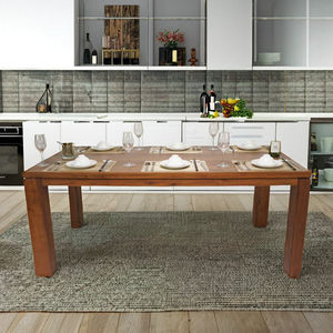 Mesa de cocina de grano natural, estética minimalista, acabado brillante, resistente a los arañazos, diseño sofisticado | WT505P6 - Product Image 5