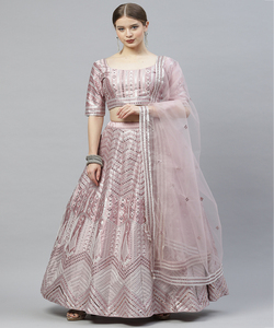 Designer Coton Pleine Séquence Lourde Broderie et Zari Imprimer Lahenga Choli avec Dupatta Réception Porter Vêtement Ethnique Apparelgarment - Product Image 6