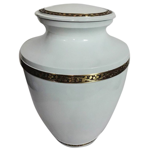 Urnes de crémation en métal modernes uniques en vogue pour cendres texte personnalisé et options de gravure sincère bijoux souvenir - Product Image 1