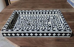 Incrustation d'os standard plateau fait à la main Boneinlay maison Restaurant meubles plateau d'incrustation d'os meilleure qualité grossiste de l'inde PAR W O - Product Image 2