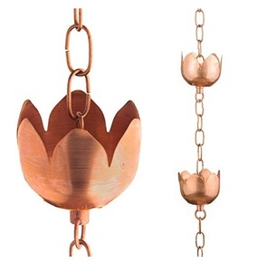 Fancy Design <b>Garden</b> Hanging Copper Rain Chain High Quality Handmade Design <b>Garden</b> Hanging Rain Chain Wholesale Exporter - Product Image 4