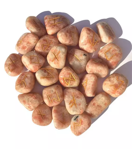 Venta al por mayor Sunstone Runes sets Venta al por mayor curación natural Crystal Gemstone Sunstone Rune Stone Sets para Reiki Healing - Product Image 6