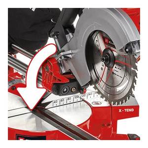 Sierra ingletadora radial inalámbrica de 36 V para madera, modelo TE SM 36 210 Li Solo PXC con disco de 210 mm de diámetro, sierra eléctrica - Product Image 3