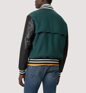 Tendance Chenille Broderie Varsity Bomber Jacket pour Hommes Logo Personnalisé Letterman Manteau avec Baseball Streetwear pour l'Hiver - Product Image 4