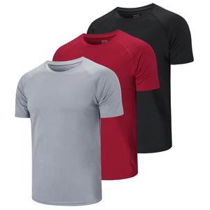 Camiseta de entrenamiento físico para hombre, transpirable, cuello redondo, manga raglán, camiseta de entrenamiento lisa, ligera, cómoda, camiseta atlética para hombre - Product Image 2