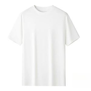 Camiseta de manga corta pesada de algodón 100% para hombre, Camiseta de algodón de verano de Color sólido, Camiseta de algodón de lana larga de media manga - Product Image 1
