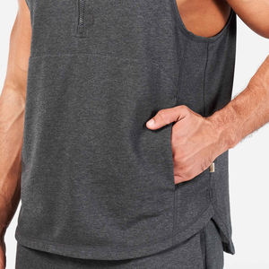 โลโก้ที่กําหนดเองใหม่พิมพ์เสื้อกล้ามคลุมด้วยผ้าออกกําลังกายสําหรับผู้ชาย / ผู้ผลิตที่ดีที่สุดจัดหาเสื้อกล้ามผ้าฝ้ายขนาดผู้ใหญ่ที่กําหนดเอง - Product Image 4