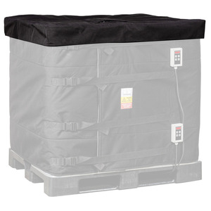 Coprente isolante per IBC da 640 litri, con apertura per tappo a vite, nera - Product Image 3