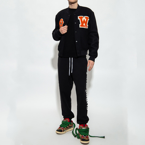 Blousons universitaires en laine à col montant et boutons, avec broderies chenille personnalisées, style Letterman, tendance - Product Image 2