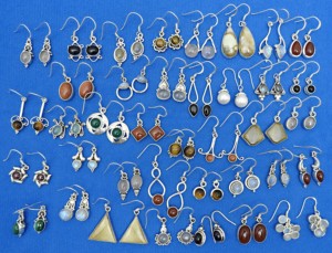 Fabuloso diseño 925 plata esterlina natural Shiva ojo piedra preciosa forma redonda pendientes colgantes joyería hecha a mano fabricante India - Product Image 5