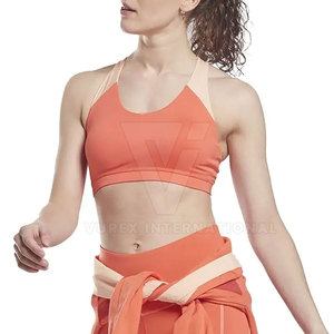 Soutien-gorge de sport fitness simple conçu sur mesure pour femmes respirant avec le meilleur logo avant en matériau disponible en couleurs personnalisées - Product Image 3